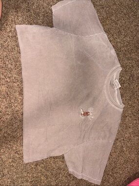 Tilly's Light Mauve Short Sleeve Tee with Boot Embroidery
